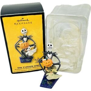 Hallmark THE PUMPKIN KING 2008 Keepsake Nightmare Before Christmas Jack & Zero‎